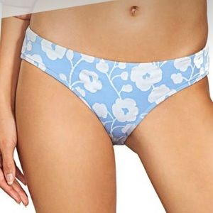 Robin Piccone Saide Sky Blue White Floral Bikini Bottoms Large